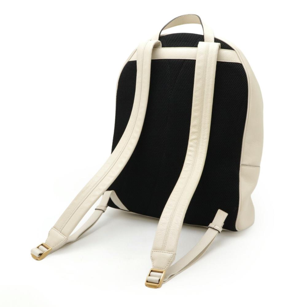 White Leather Gucci Backpack