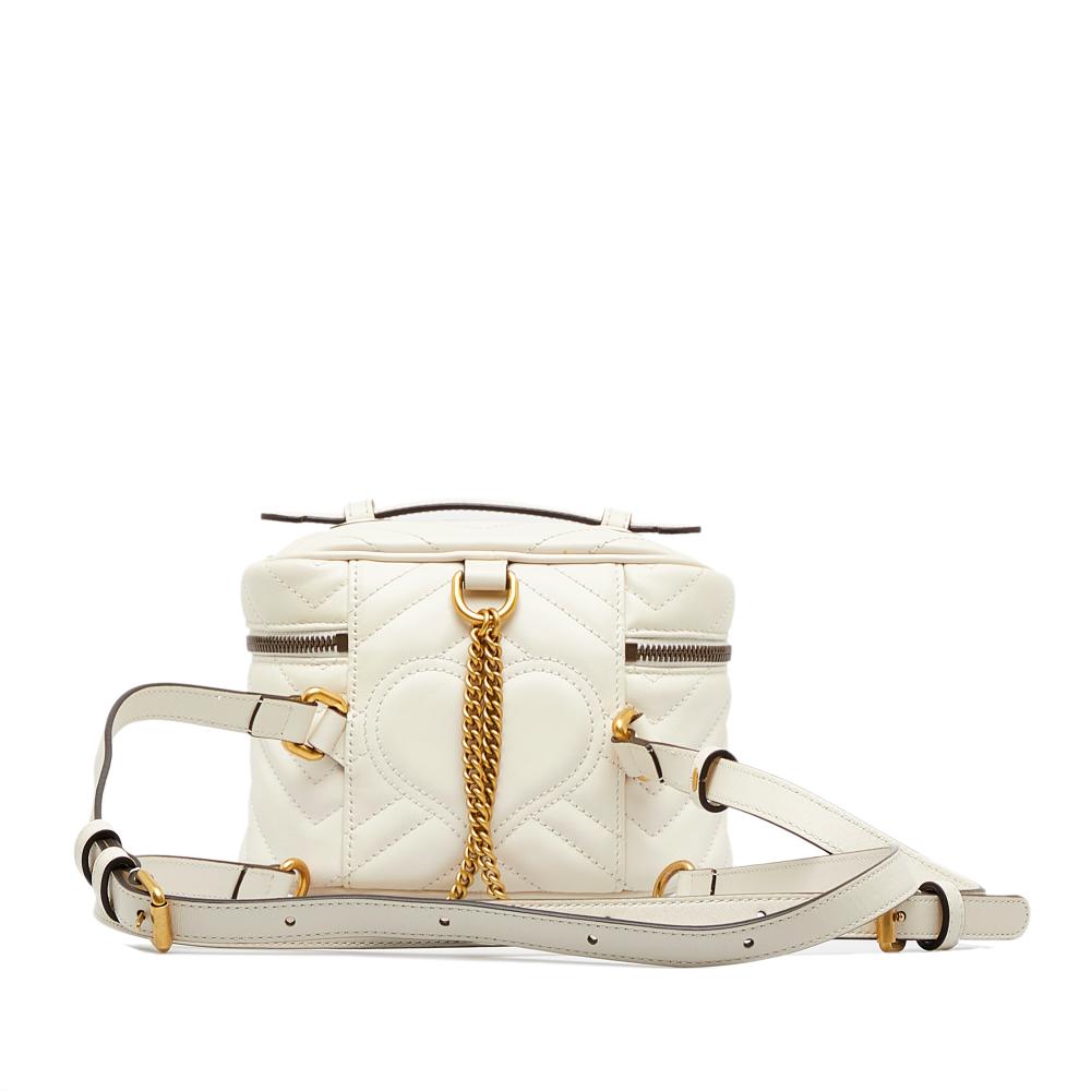 White Leather Gucci Backpack
