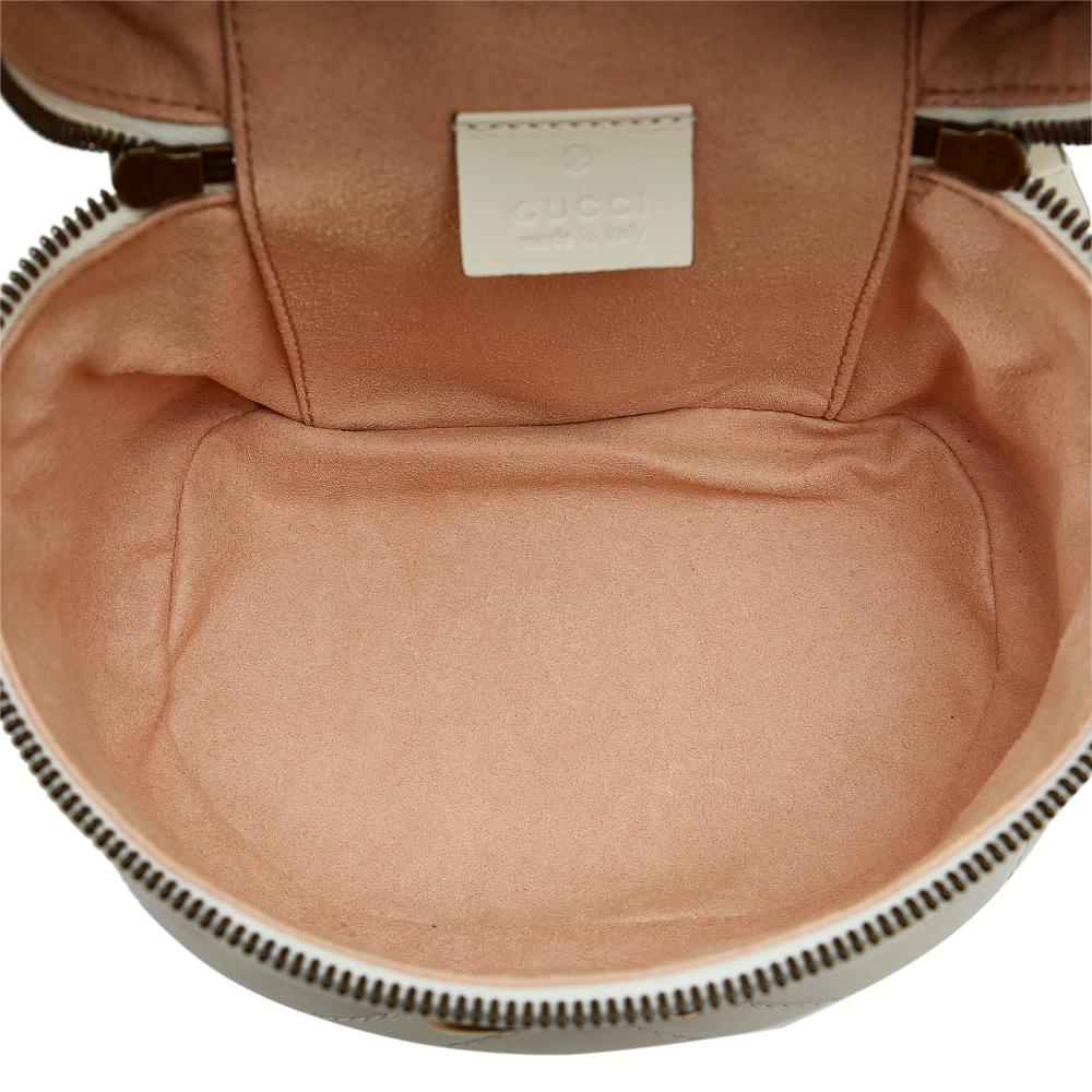 White Leather Gucci Backpack