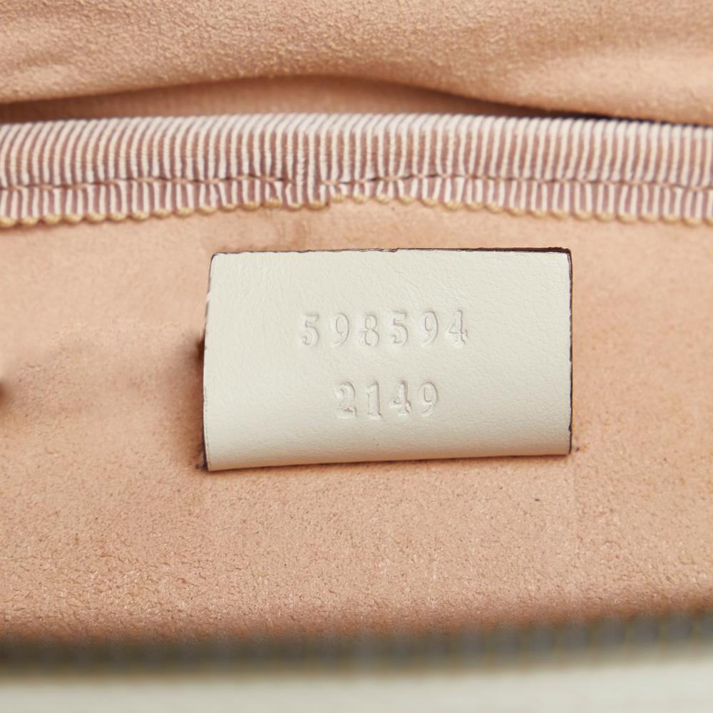 White Leather Gucci Backpack