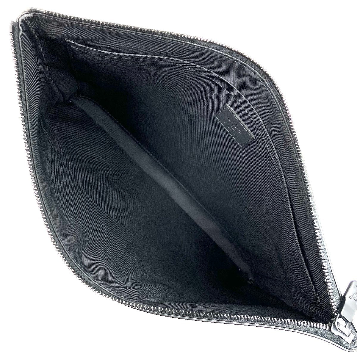 LOUIS VUITTON Monogram Shadow Pochette Discovery Clutch Bag black RFID