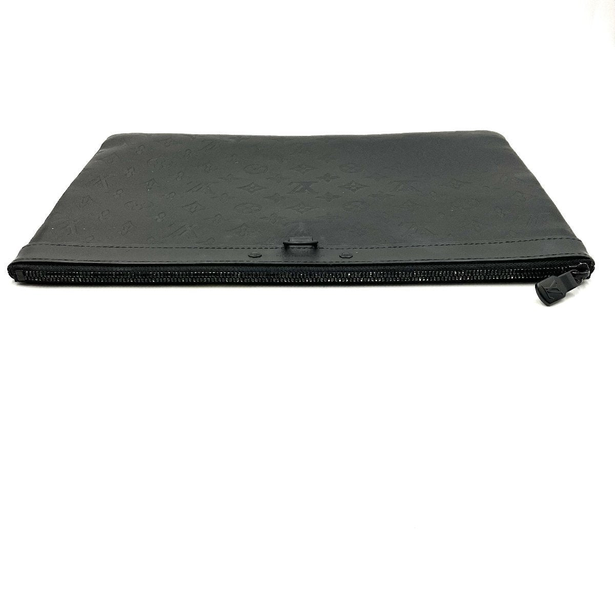 LOUIS VUITTON Monogram Shadow Pochette Discovery Clutch Bag black RFID