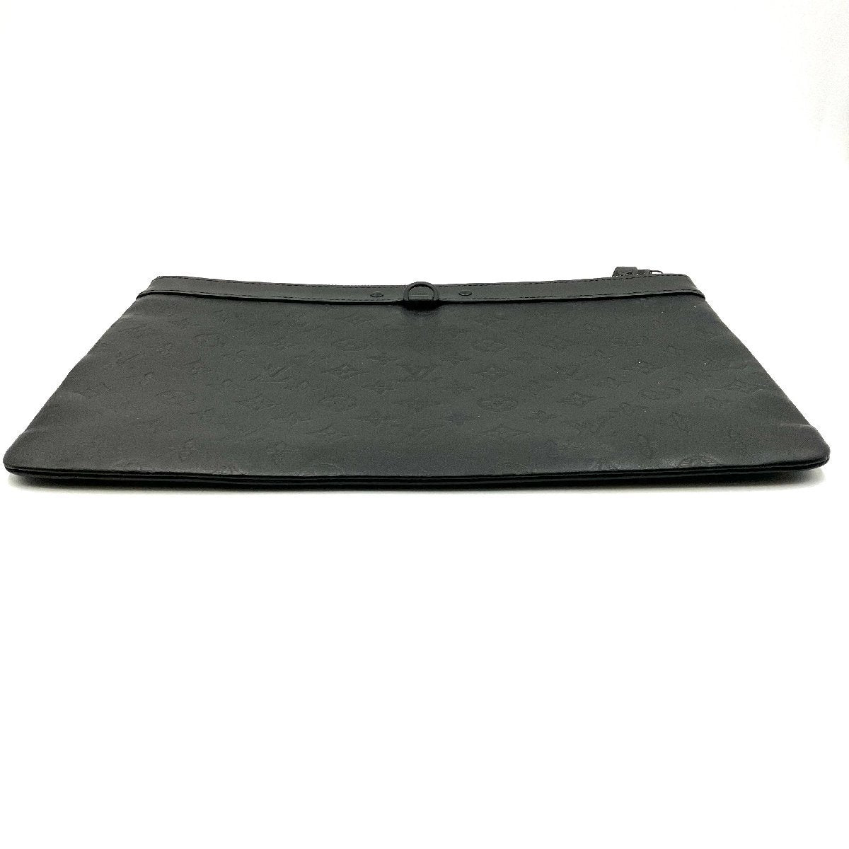 LOUIS VUITTON Monogram Shadow Pochette Discovery Clutch Bag black RFID