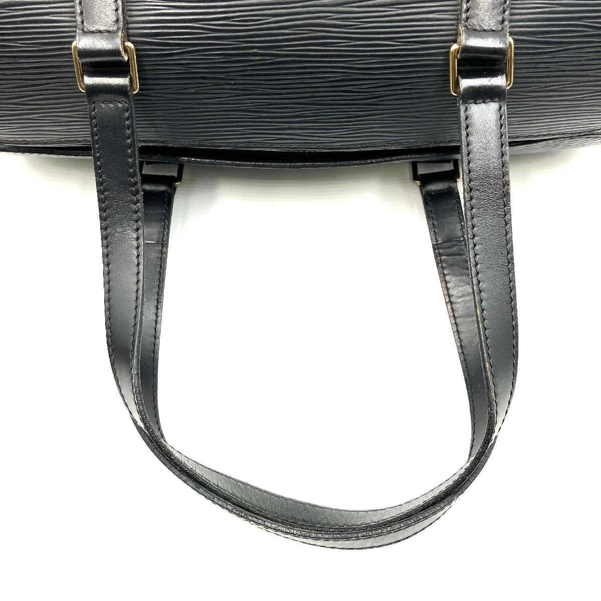 LOUIS VUITTON Epi Soufflot Handbag Black Gold Hardware