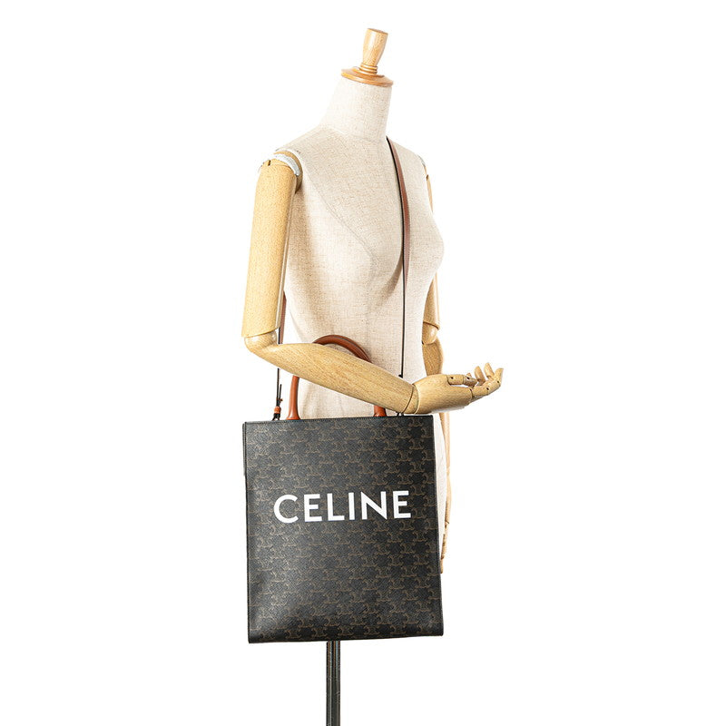 Celine PVC Leather Triomphe Vertical Cabas 2way Bag