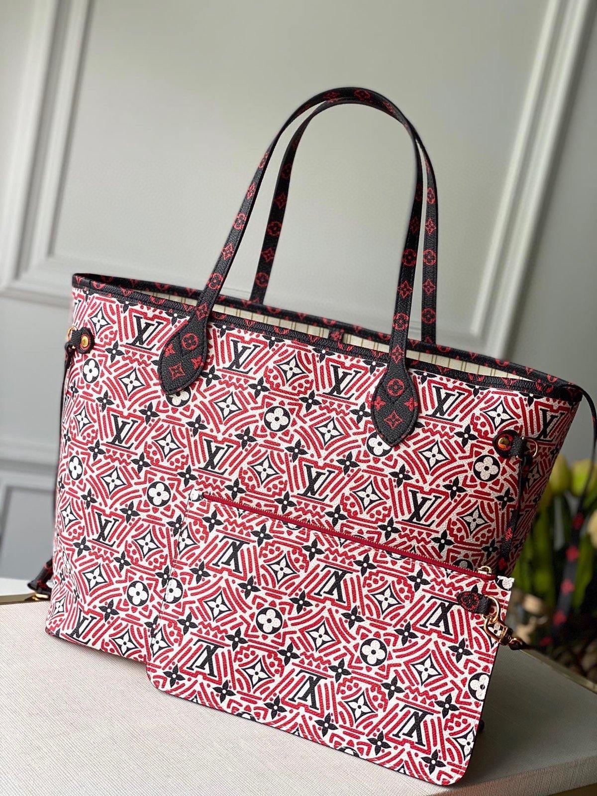 Louis Vuitton Crafty Neverfull MM Tote Bag