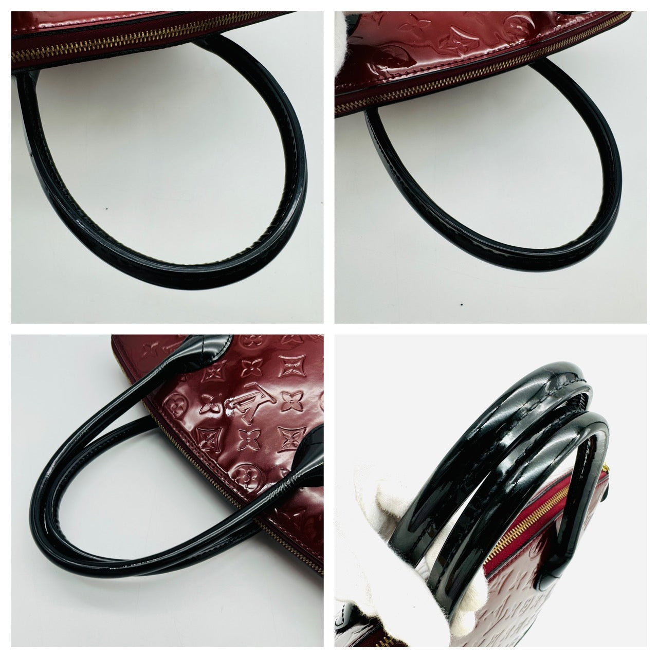 LOUIS VUITTON Lock-it PM Vernis Handbag M90251 Red