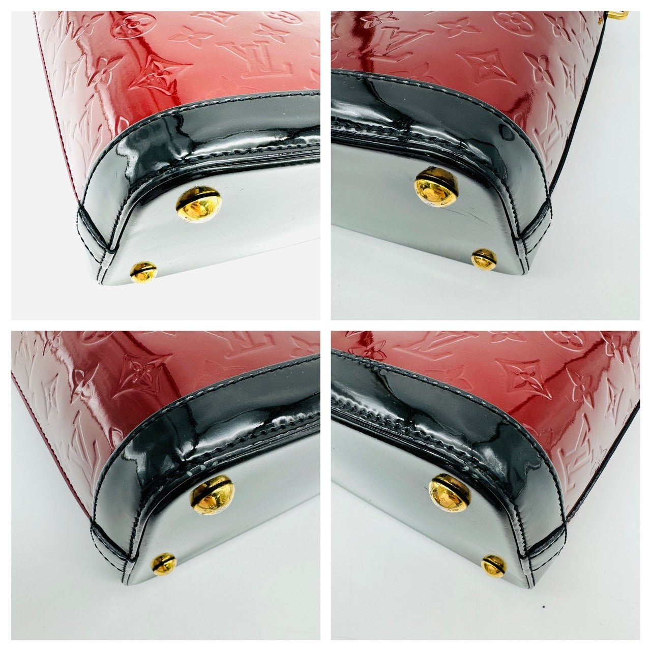 LOUIS VUITTON Lock-it PM Vernis Handbag M90251 Red