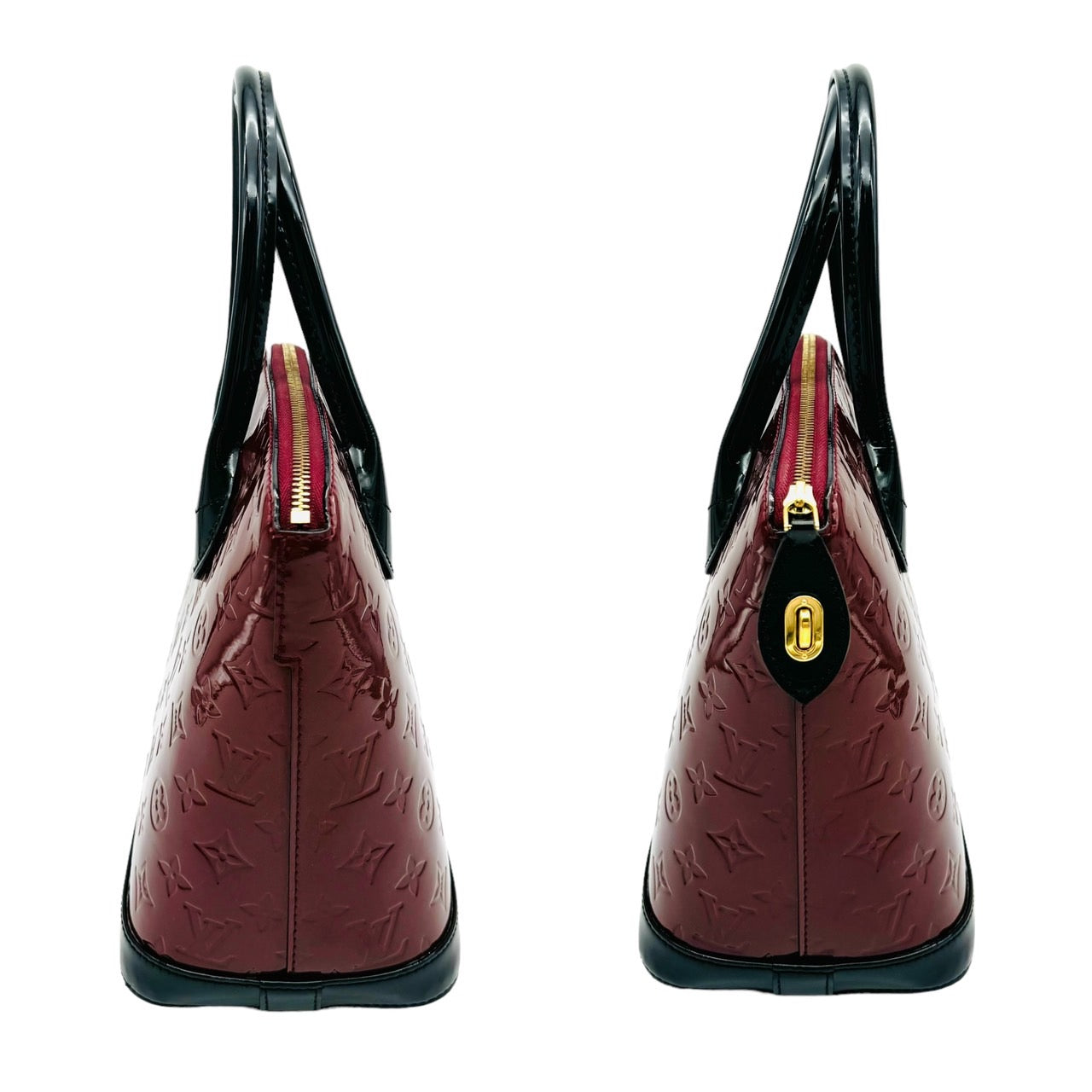 LOUIS VUITTON Lock-it PM Vernis Handbag M90251 Red
