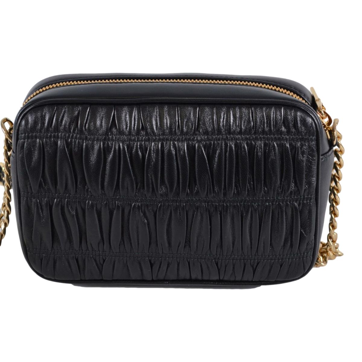 Prada Black Gaufre Leather Small Crossbody Bag 1BH112