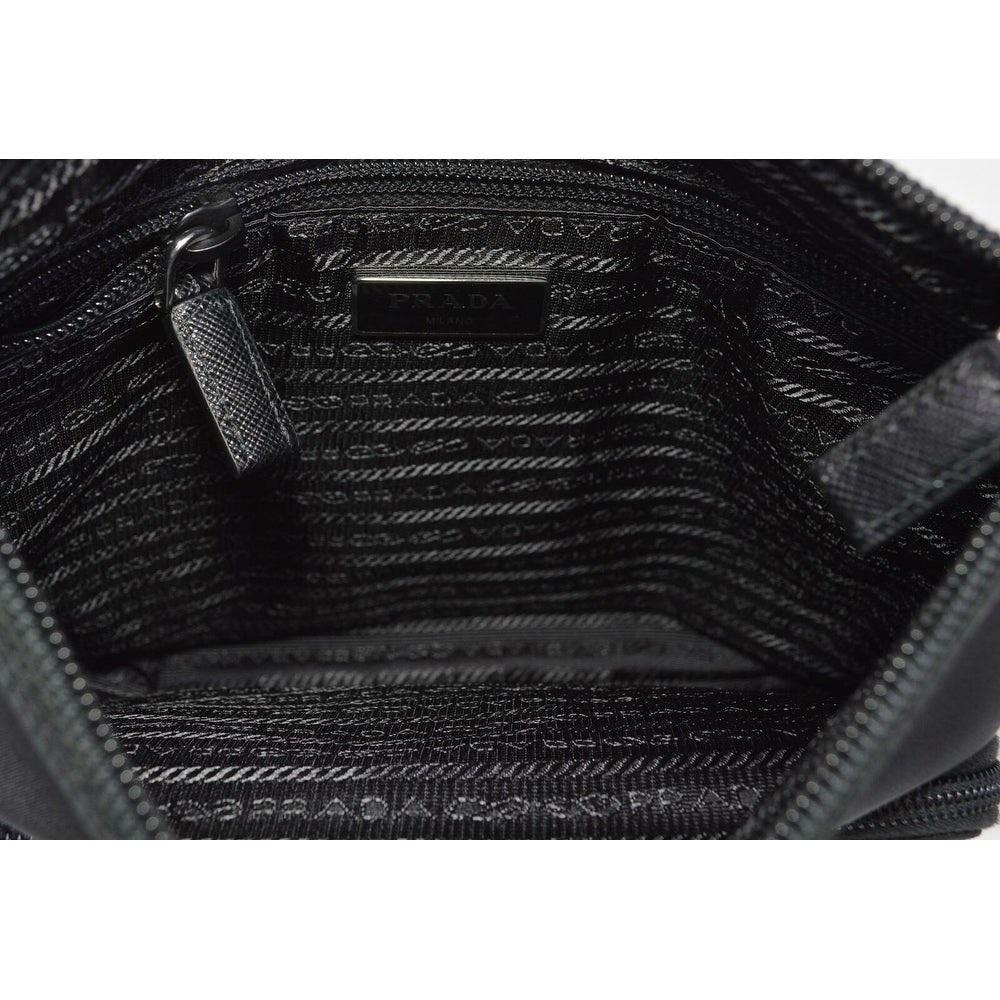 Prada Tessuto Nylon Sport Black Messenger Crossbody Bag 1BH716