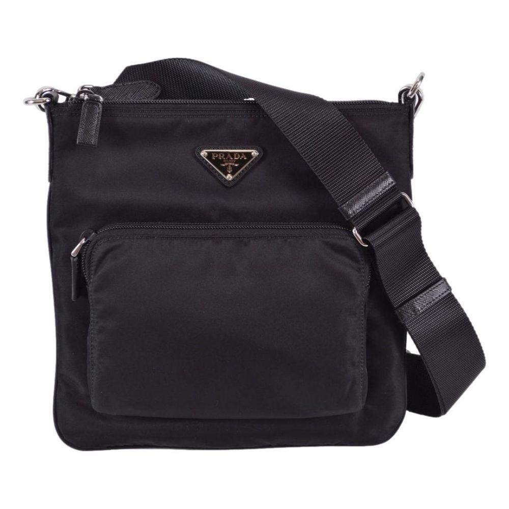 Prada Tessuto Nylon Sport Black Messenger Crossbody Bag 1BH716