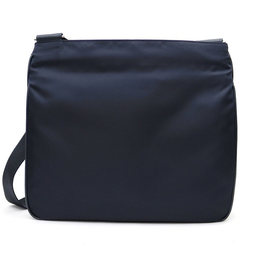 Prada Tessuto Saffiano Blue Nylon Logo Crossbody Messenger Bag 2VH563