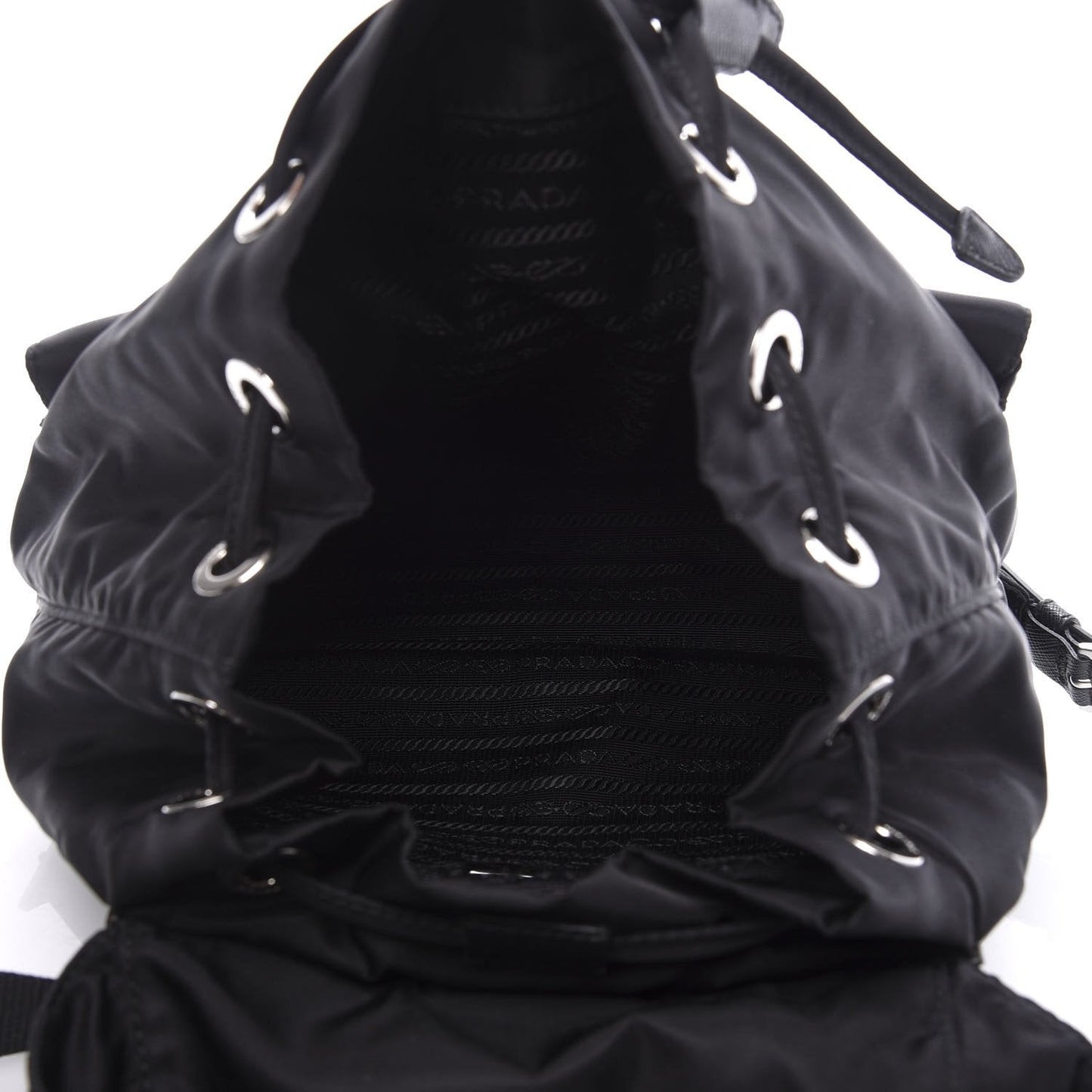 Prada Zainetto Unisex Black Tessuto Nylon Backpack Rucksack 1BZ005