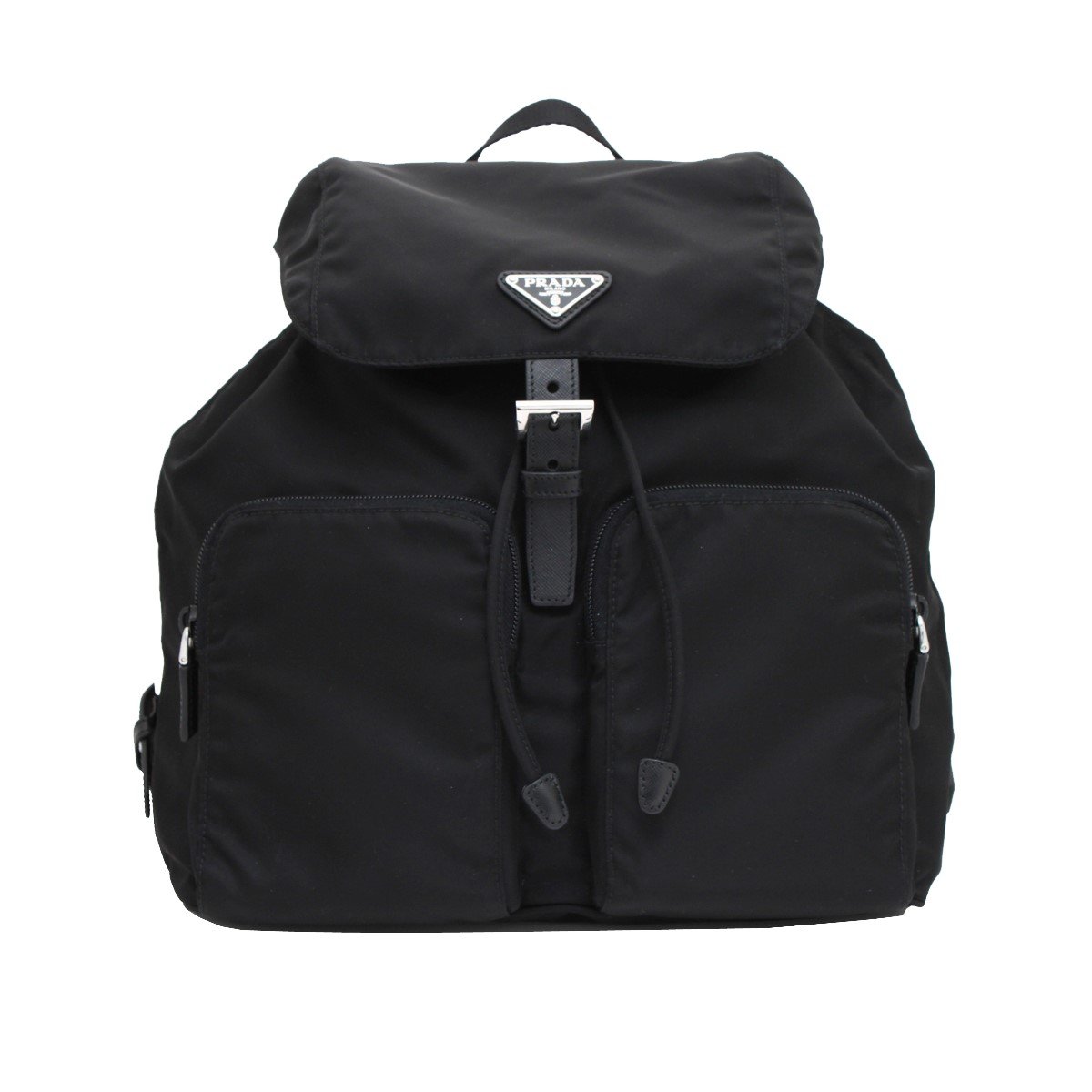 Prada Zainetto Unisex Black Tessuto Nylon Backpack Rucksack 1BZ005