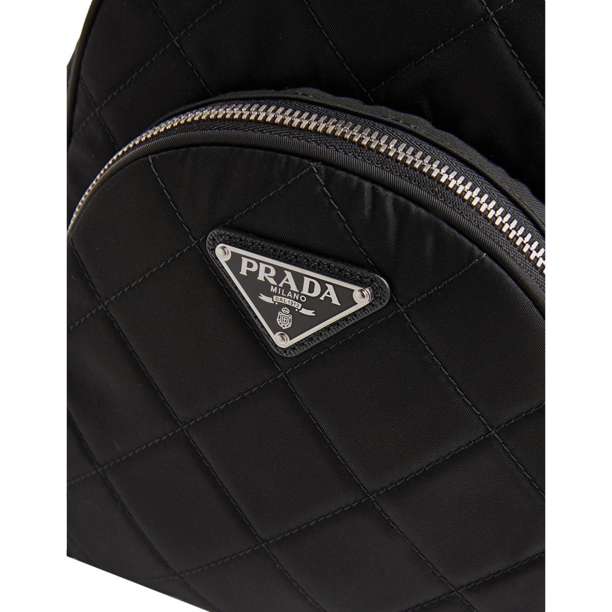 Prada Zaino Black Tessuto Nylon Quilted Backpack 1BZ066