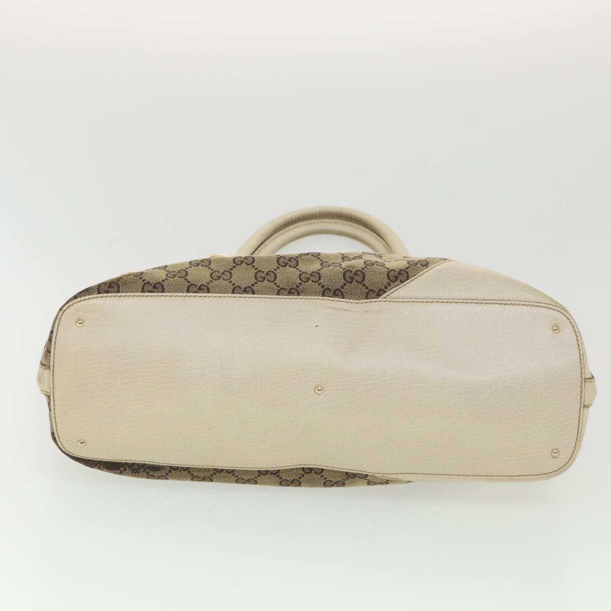 GUCCI GG Canvas Sherry Line Shoulder Bag Beige
