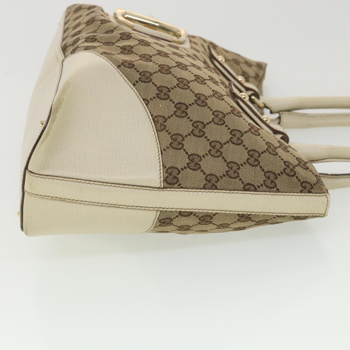 GUCCI GG Canvas Sherry Line Shoulder Bag Beige