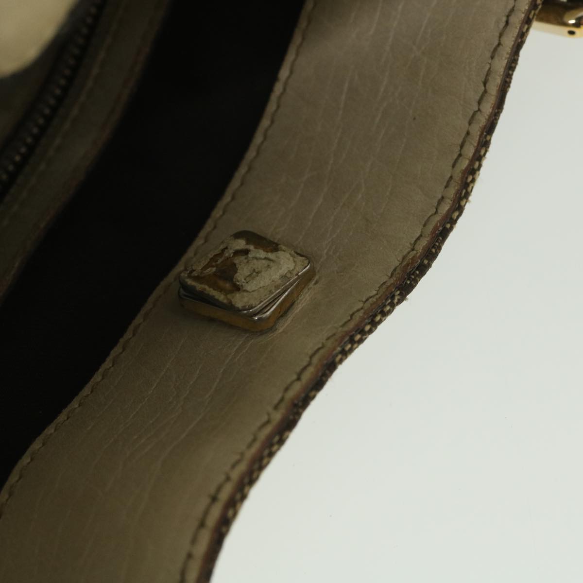 GUCCI GG Canvas Sherry Line Shoulder Bag Beige