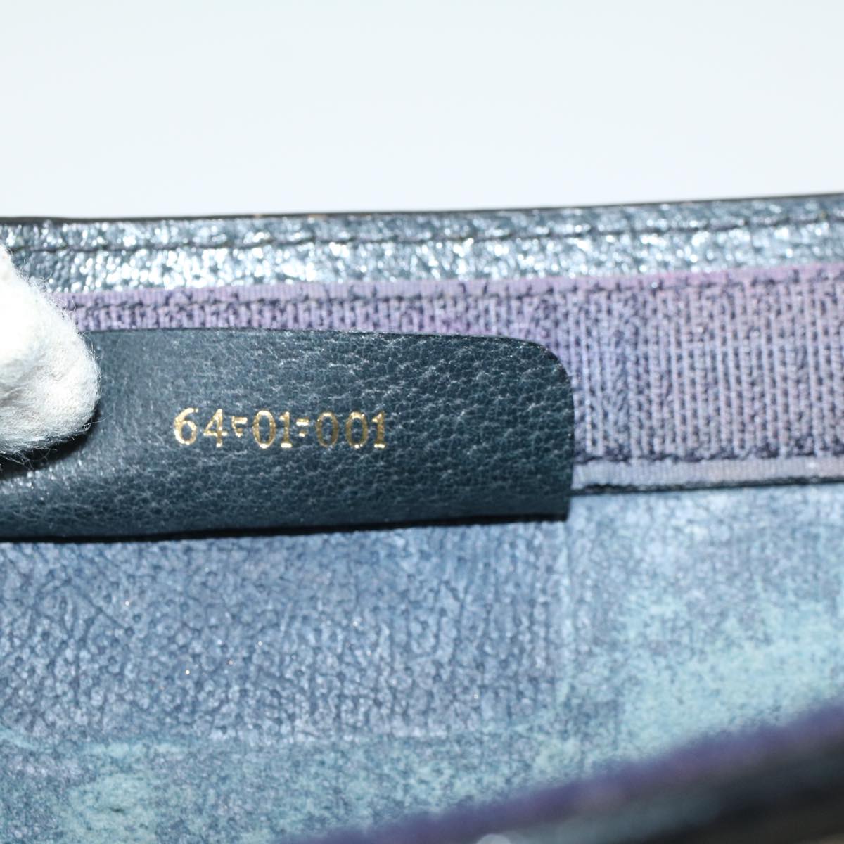 GUCCI GG Canvas Sherry Line Clutch Bag PVC Leather Gray Red Navy