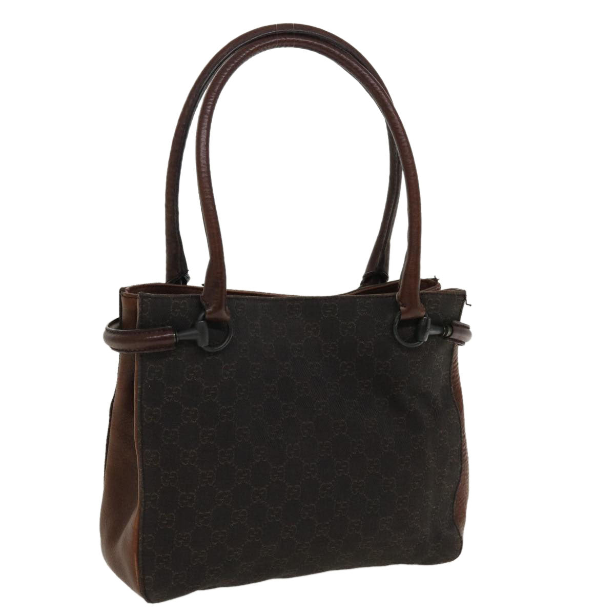GUCCI GG Canvas Shoulder Bag Brown 101975 ti848