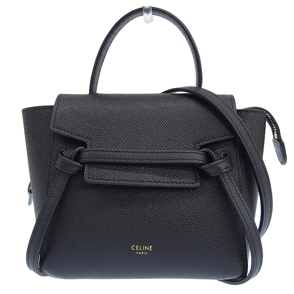 Celine Leather Belt Bag Pico Black 2WAY