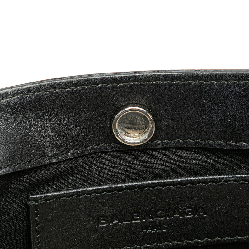 Balenciaga Canvas Leather Navy Pochette Shoulder Bag 390641