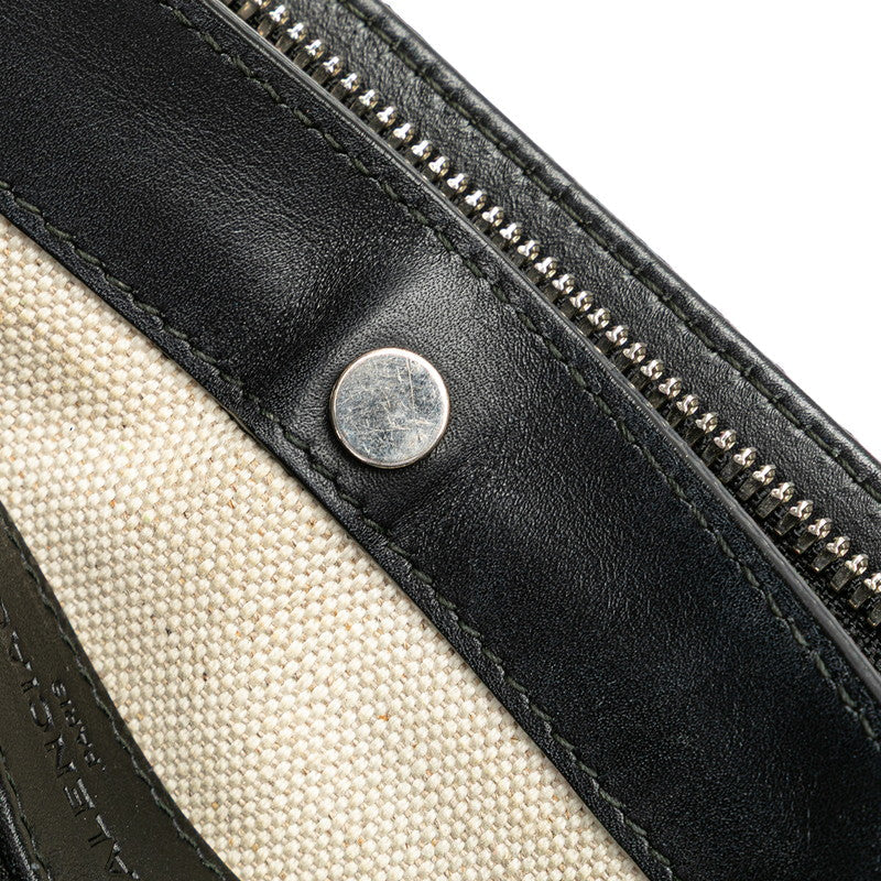 Balenciaga Canvas Leather Navy Pochette Shoulder Bag 390641
