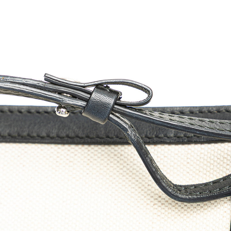 Balenciaga Canvas Leather Navy Pochette Shoulder Bag 390641