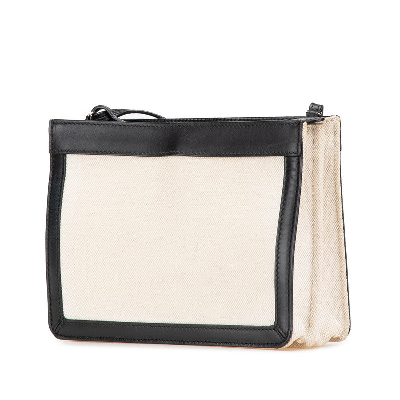Balenciaga Canvas Leather Navy Pochette Shoulder Bag 390641