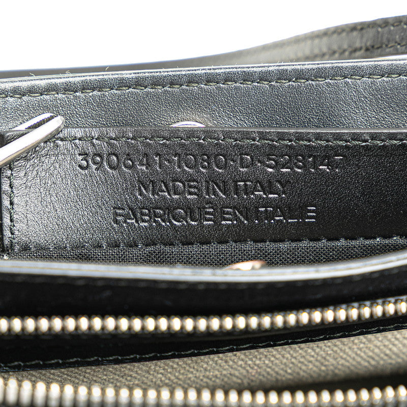 Balenciaga Canvas Leather Navy Pochette Shoulder Bag 390641