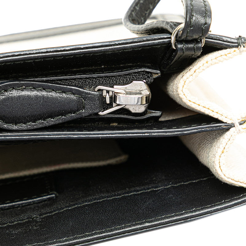 Balenciaga Canvas Leather Navy Pochette Shoulder Bag 390641