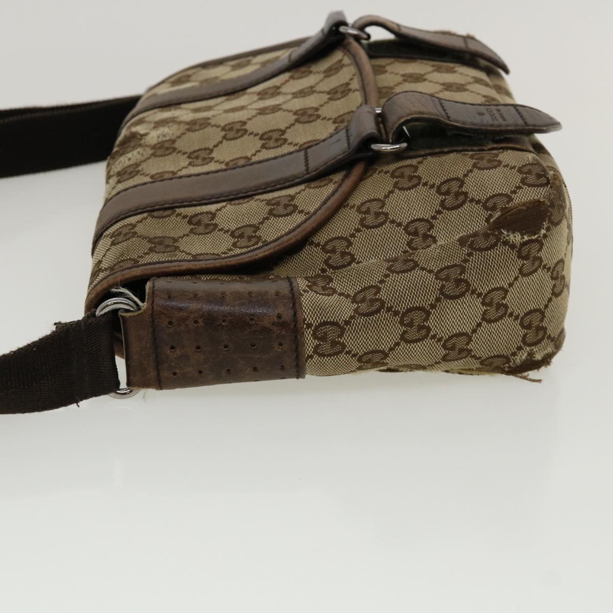 GUCCI GG Canvas Sherry Line Shoulder Bag 2Set Pink Beige