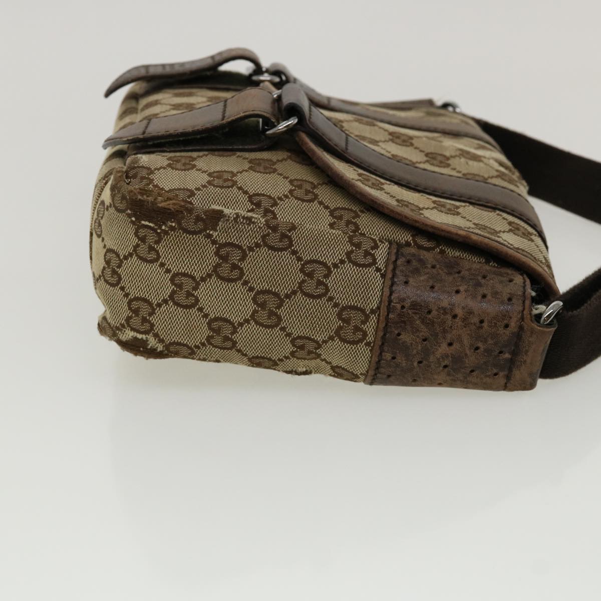 GUCCI GG Canvas Sherry Line Shoulder Bag 2Set Pink Beige