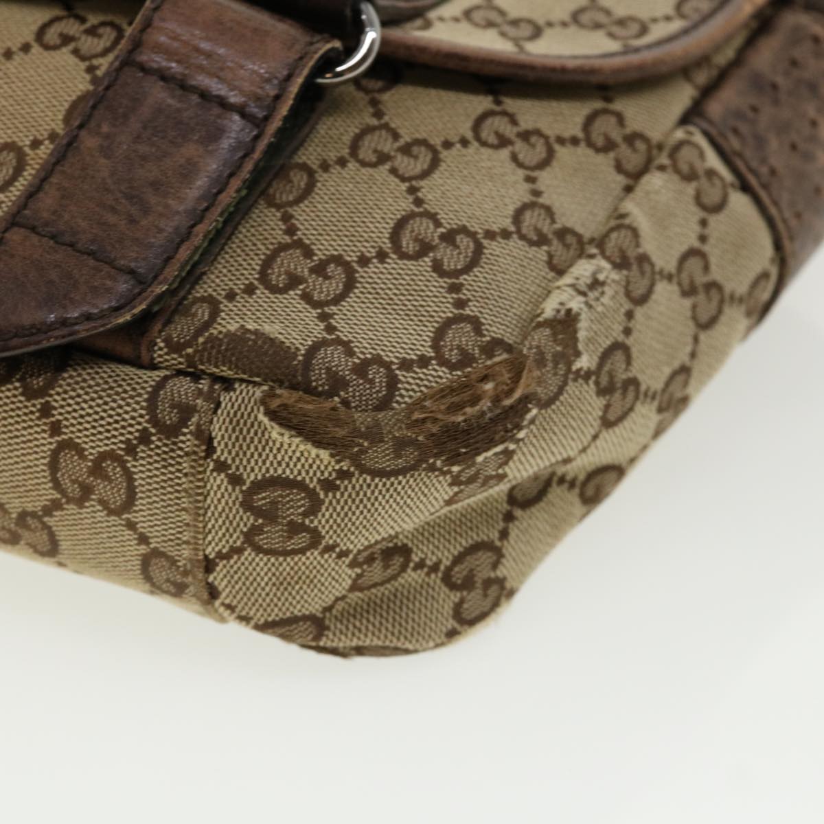 GUCCI GG Canvas Sherry Line Shoulder Bag 2Set Pink Beige