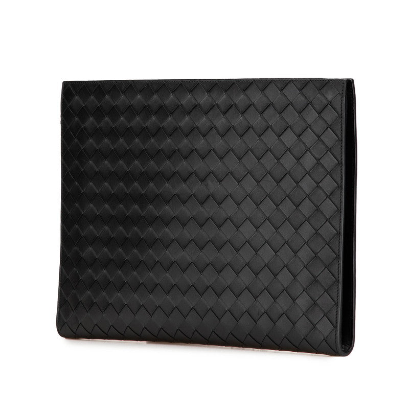 Bottega Veneta Leather Intrecciato Clutch Bag