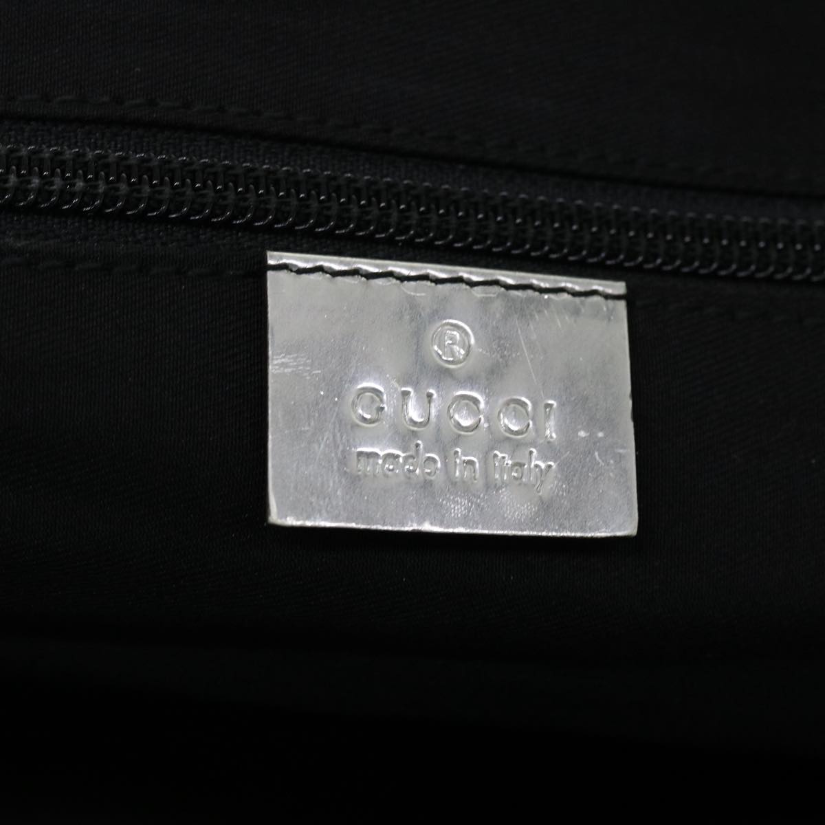 GUCCI GG Canvas Sherry Line Tote Bag Silver Blue gray 131223 yt974