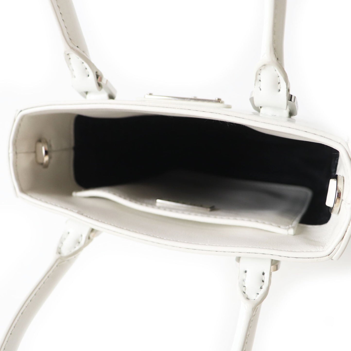 PRADA Shoulder Bag 1BA331 leather BIANCO Small Brushed Leather