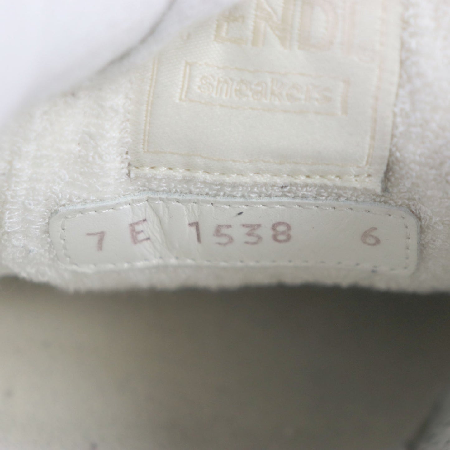 FENDI Low cut sneakers 7E1538 Main: Suede Beige gold MATCH mens 6 Used