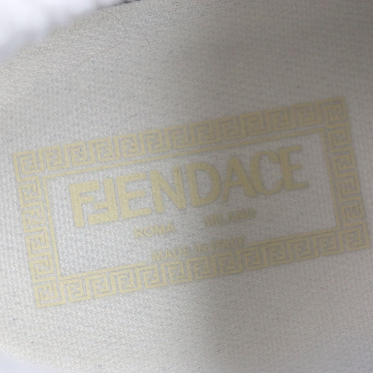 FENDI Low cut sneakers 7E1538 Main: Suede Beige gold MATCH mens 6 Used