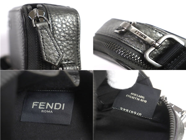 FENDI Shoulder Bag 7M0344 Main: Leather Graphite, GRAPHITE/RUBLS Mini camera bag mens Used