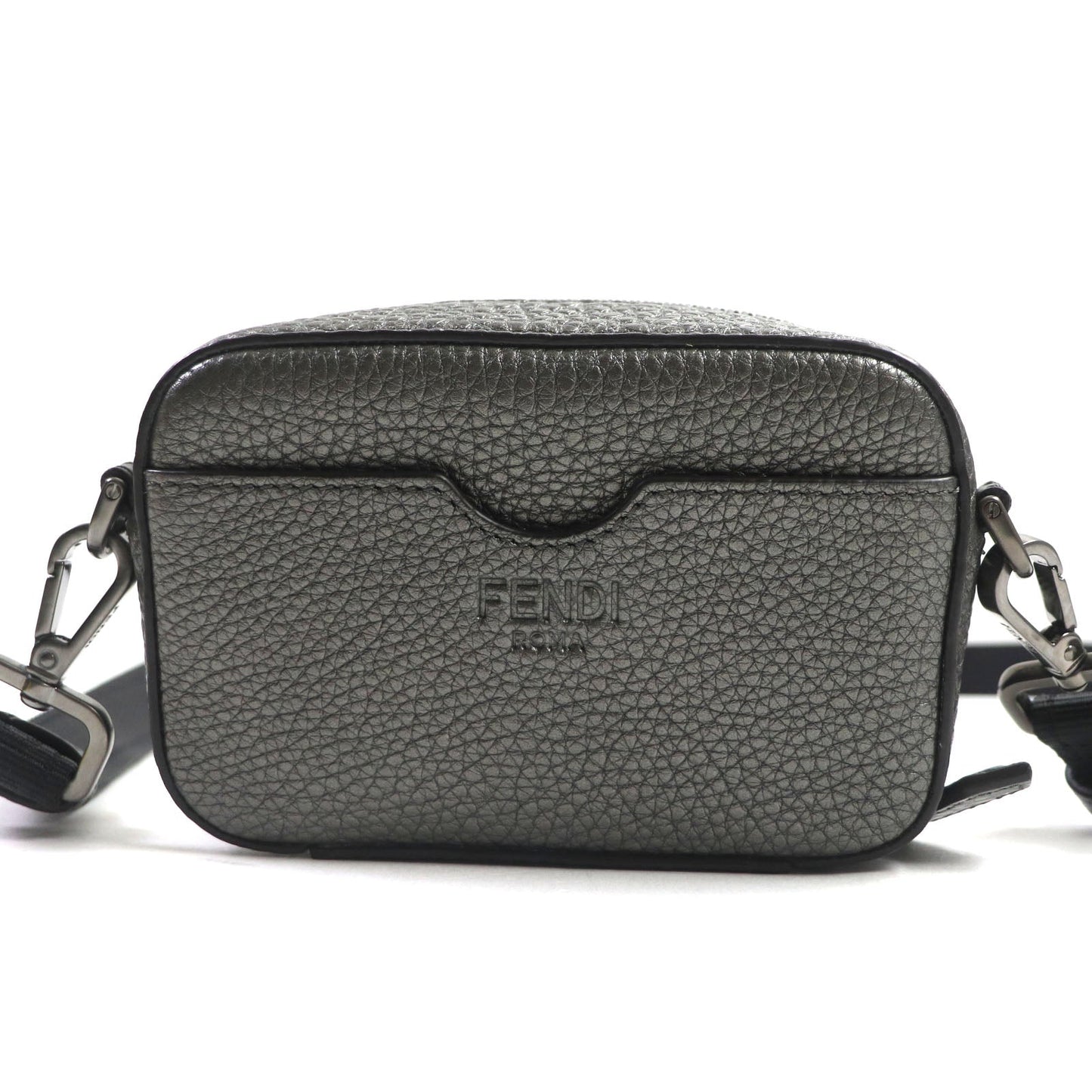 FENDI Shoulder Bag 7M0344 Main: Leather Graphite, GRAPHITE/RUBLS Mini camera bag mens Used