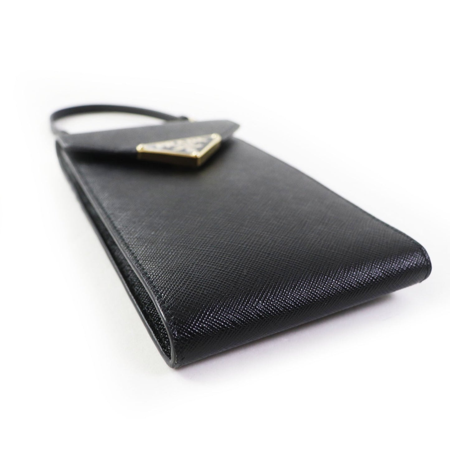 PRADA Mobile phones and smartphone accessories 1BP050 Safiano leather black Saffiano leather mini bag