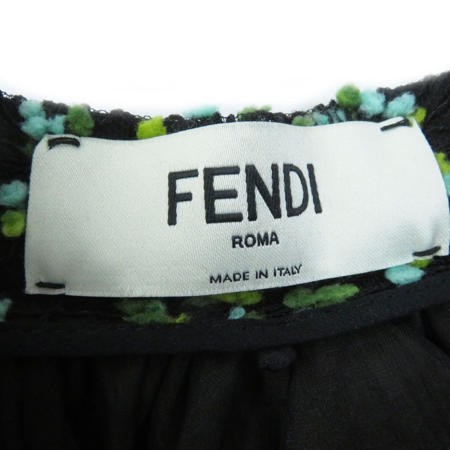 FENDI flare skirt FQ6560 Nylon Black green 36