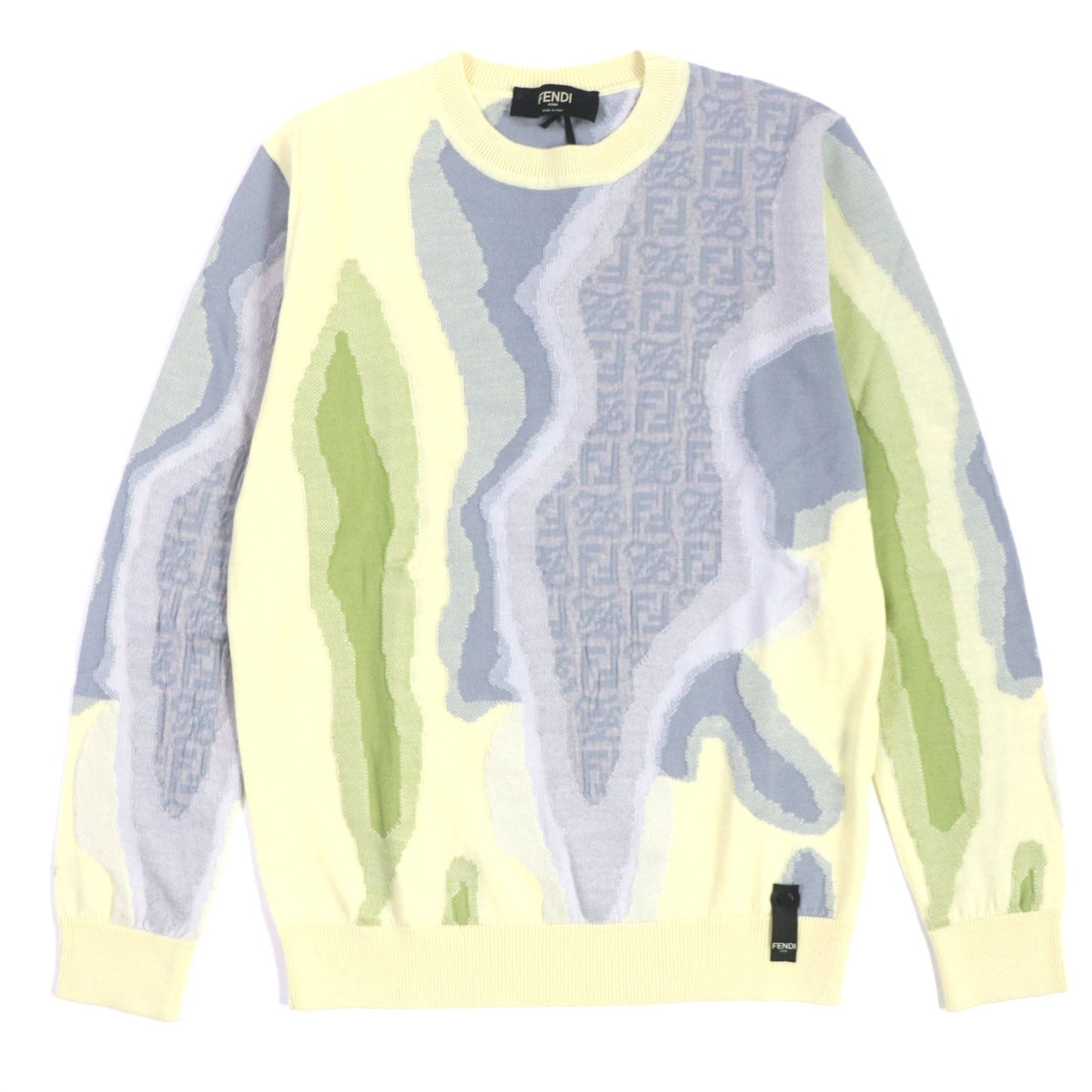 FENDI knit FZX039 cotton Yellow multicolor 46
