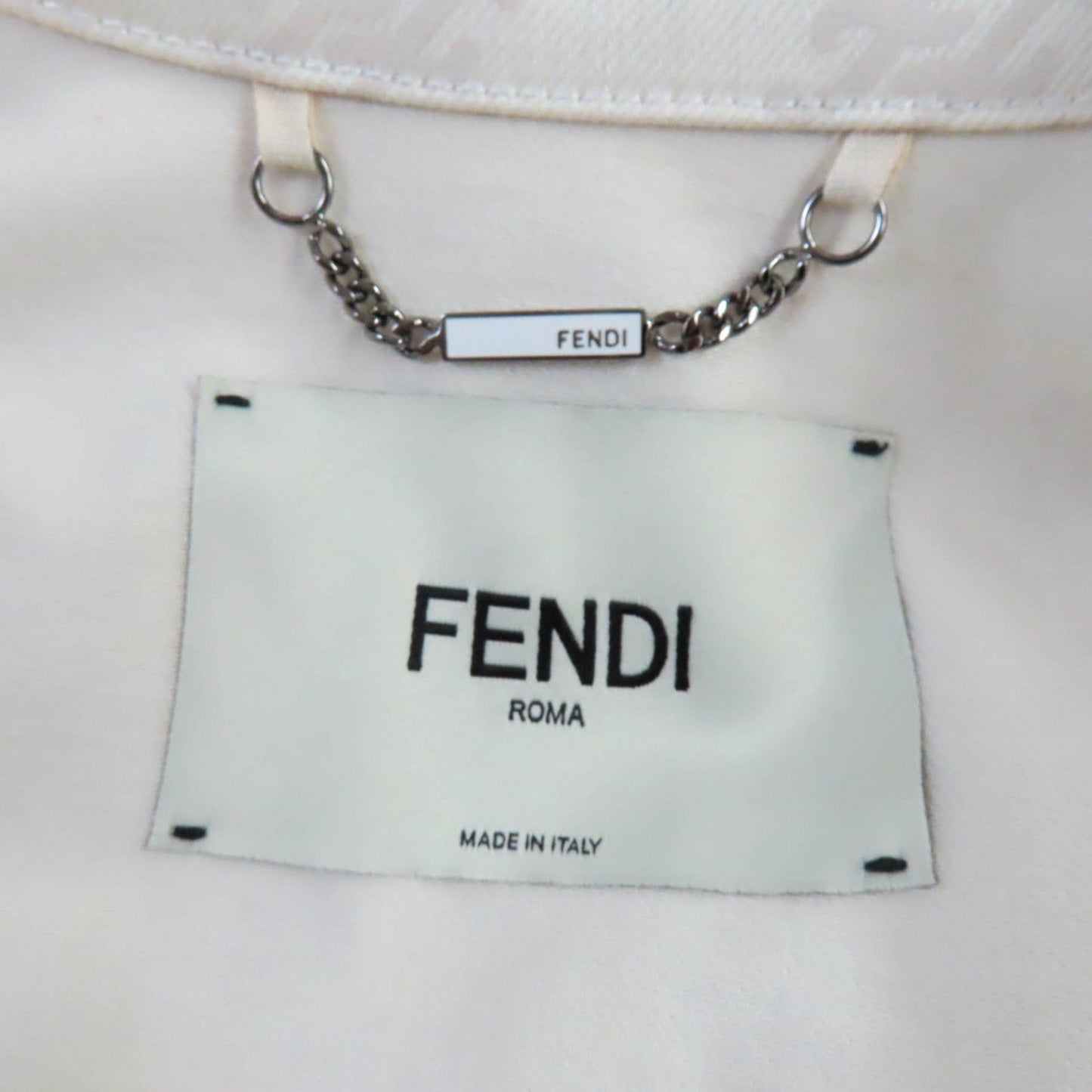 FENDI Denim Jacket FLF655 cotton Ivory beige 36