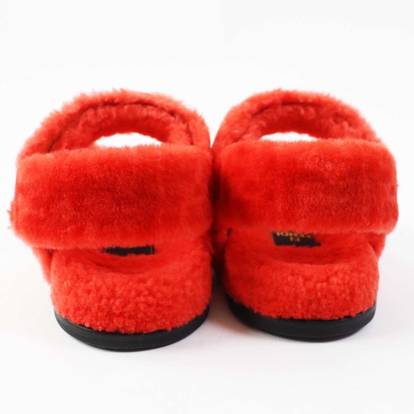 FENDI Sandals 8X8229 Sheep Fur Mouton Red type 37