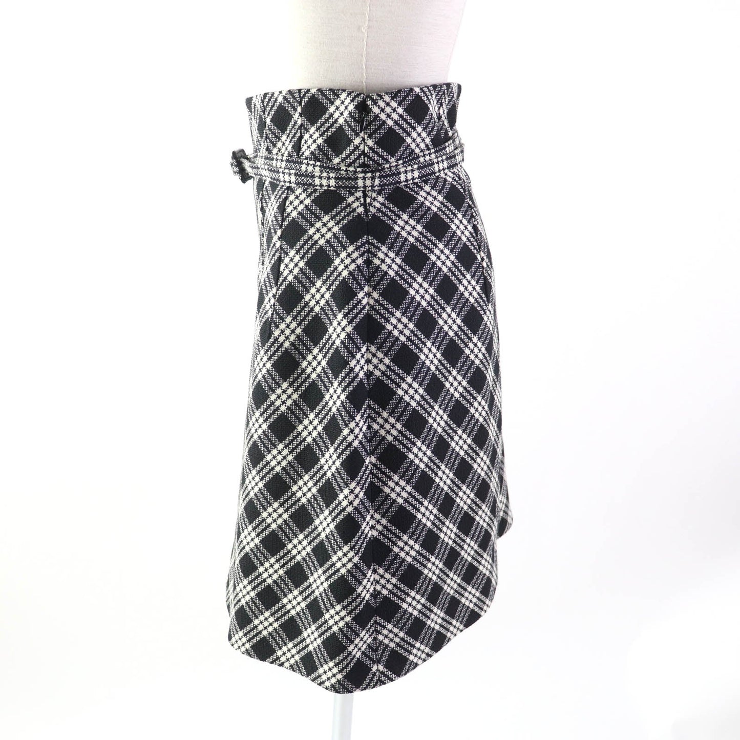 Christian Dior skirt 251J80A1244 wool Black White 42