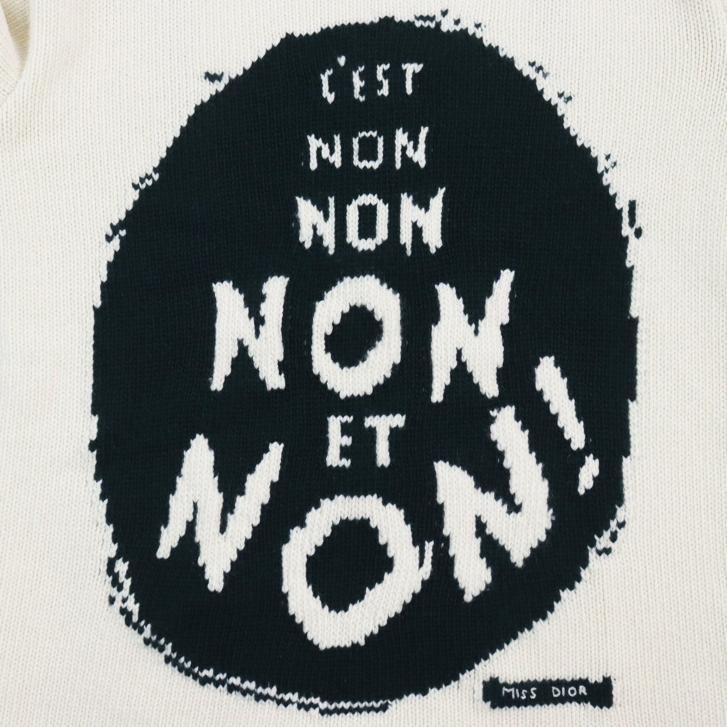 Christian Dior sweater 854S19AM019 wool Ivory green J ADIOR 8 Miss DIOR NON NON 38