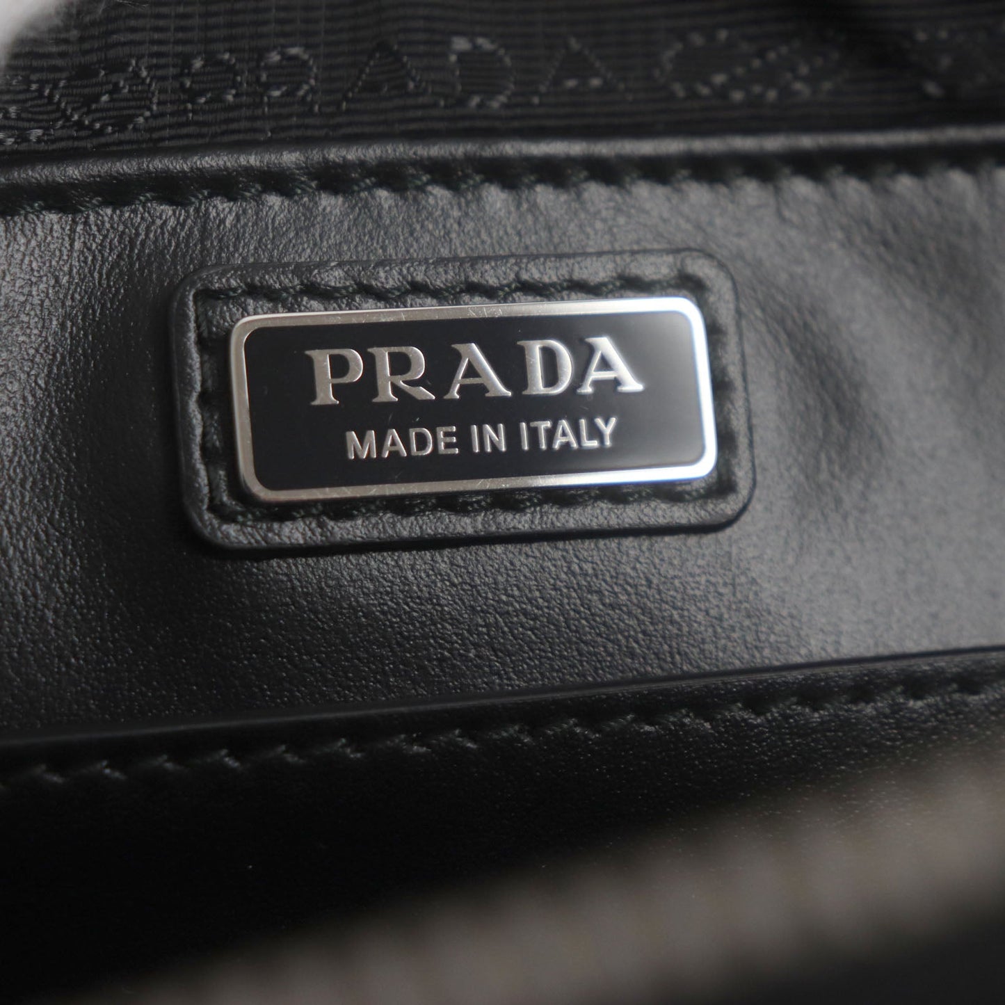 PRADA Shoulder Bag 2VH173 Brushed leather black Brick